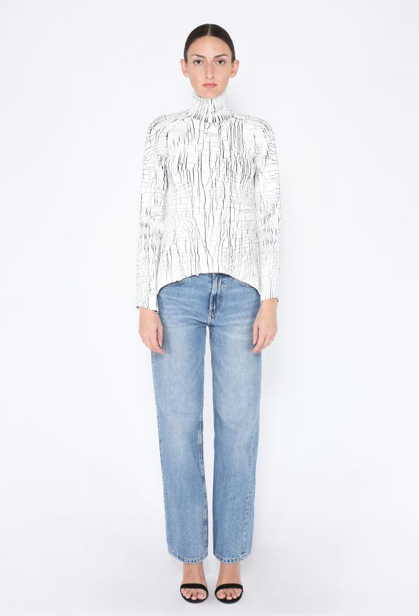 Balenciaga F/W 2013 Painted Turtleneck Sweater - 4