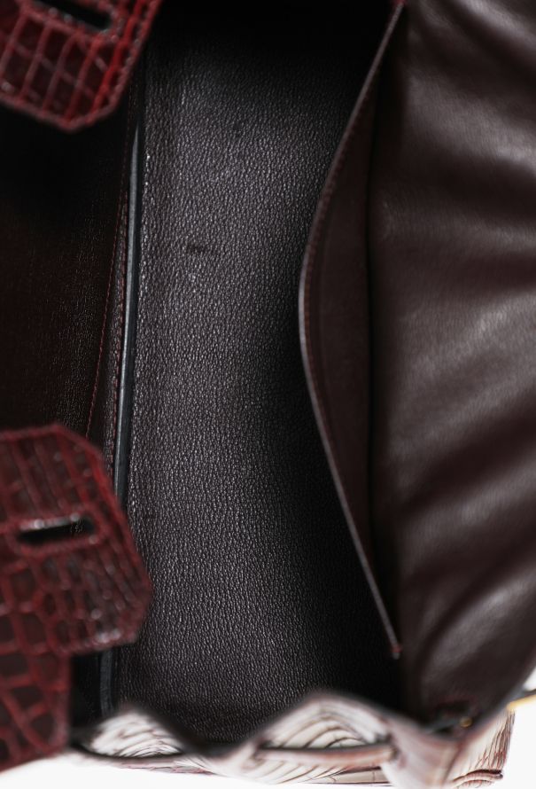 Hermès Exquisite Shiny Bordeaux Niloticus Birkin 30 - 14 Hermès Exquisite Shiny Bordeaux Niloticus Birkin 30 - 14