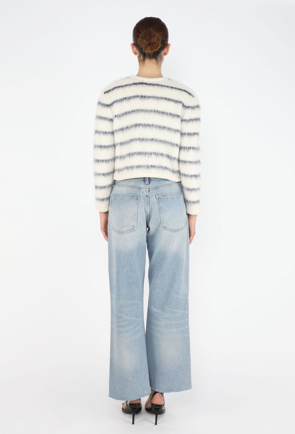 Céline 2023 Brushed Alpaca Marinière Jacket - 4