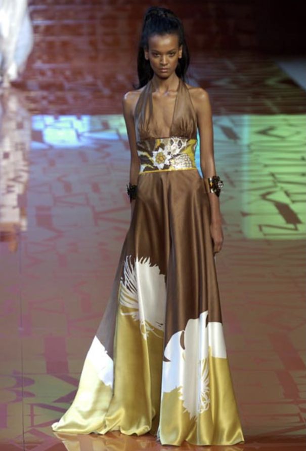 Valentino Silk Sequin Halter Gown, S/S 2005 - 2