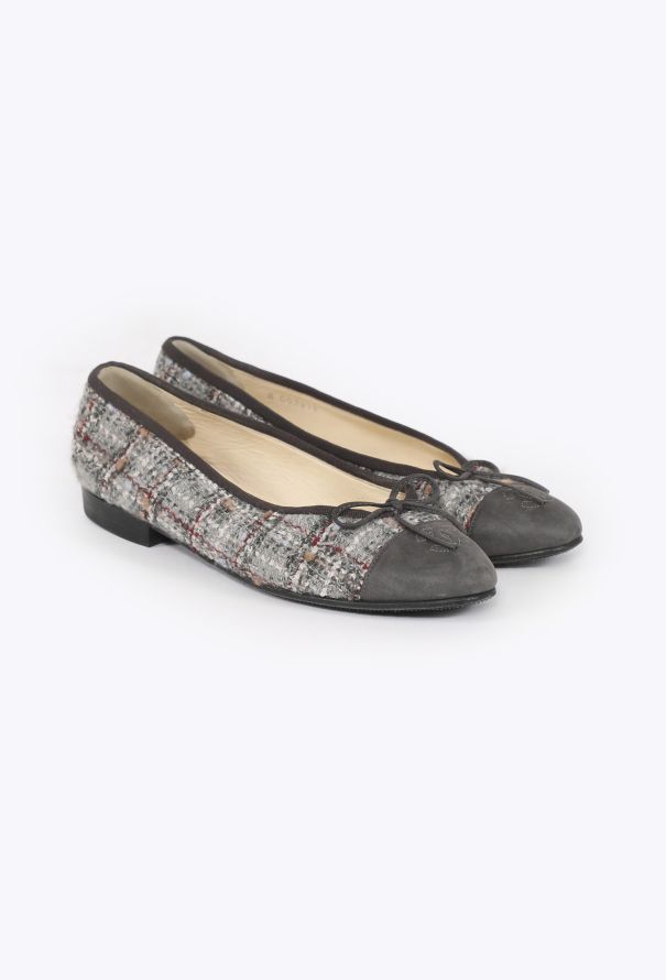 Chanel Tweed Cap-Toe Ballerinas, 2024 - 3