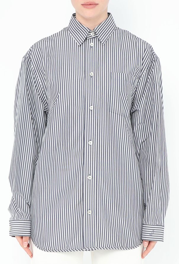 Balenciaga F/W 2016 Structured Pinstripe Shirt - 1