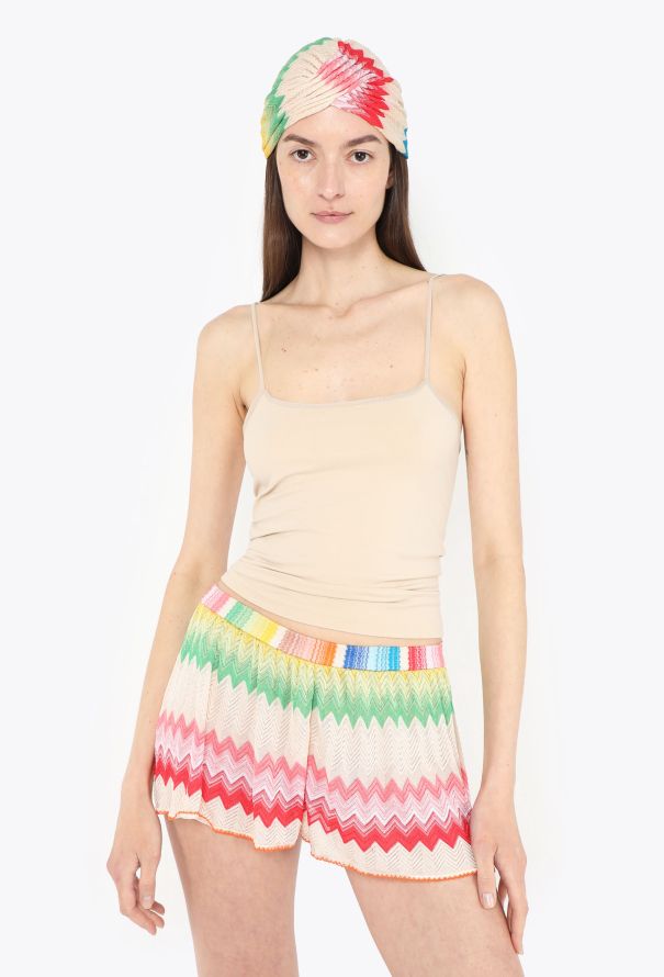 Missoni Chevron Shorts & Head-Wrap Set - 1