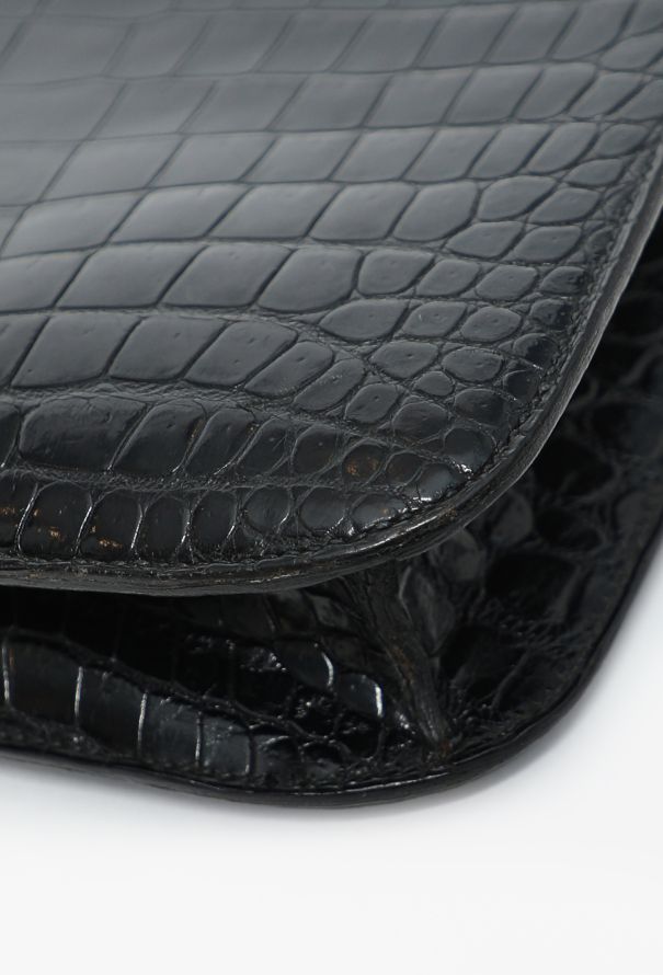 Hermès '80s Black Porosus Constance 22 - 10