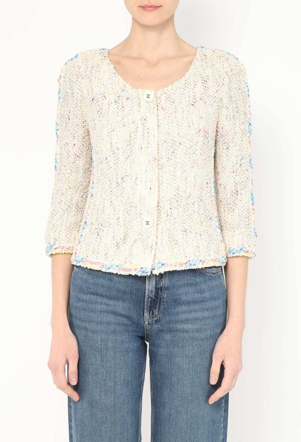 Chanel 1999 Painted Trim Tweed Jacket - 3