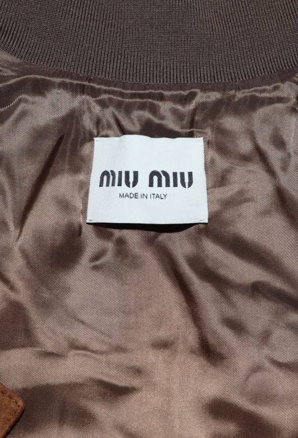 Miu Miu Suede Bomber Vest, S/S 2026 - 7