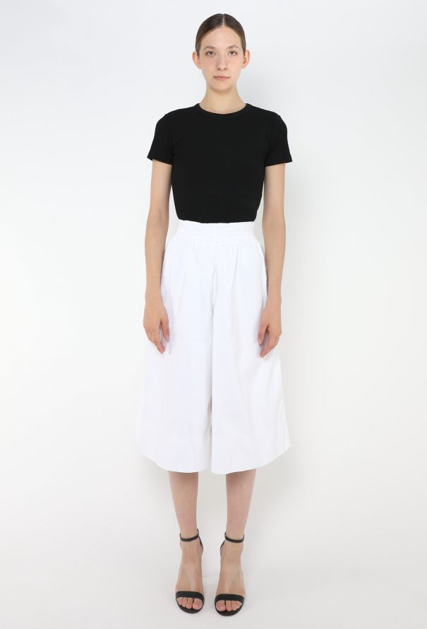 Céline Wide-Leg Poplin Culottes - 2