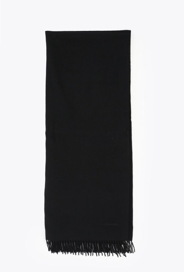 Chanel Classic Cashmere Tassel Scarf - 1