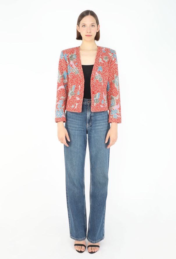 Saint Laurent S/S 1986 Quilted Kimono Jacket - 5