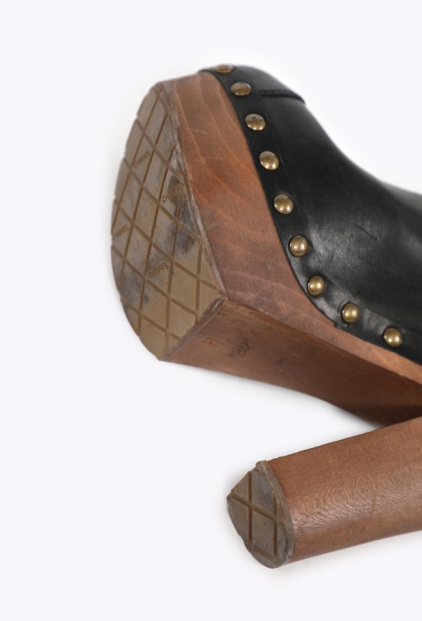 Chanel Studded Leather Platform Clogs, S/S 2010 - 6