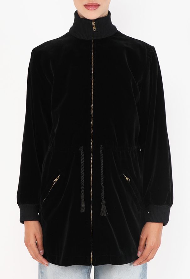 Saint Laurent Velvet Drawstring Bomber Jacket, F/W 1975 - 3