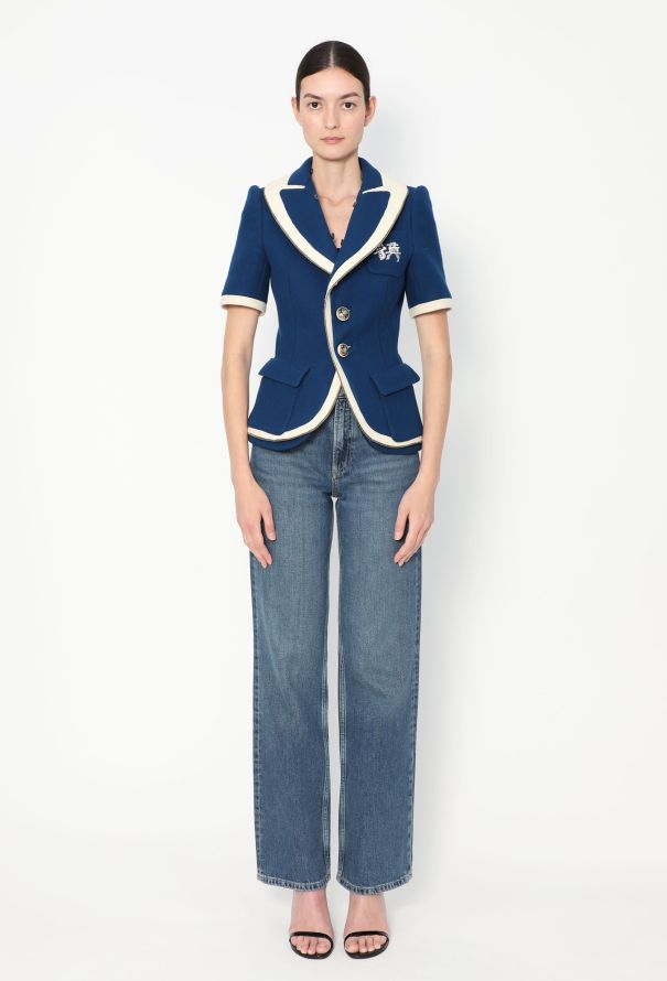 Balenciaga F/W 2007 Collegiate Fur Collar Blazer - 4