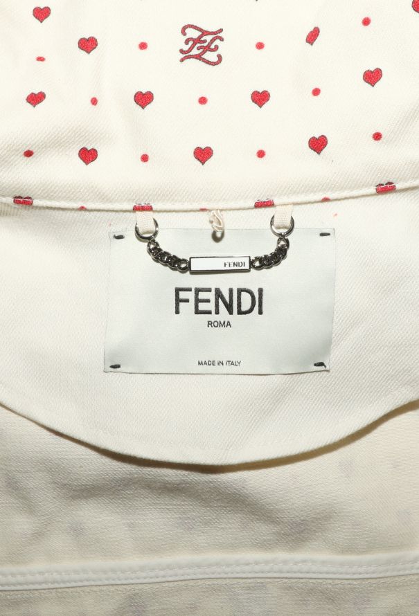 Fendi 2021 Denim Valentine Bomber Jacket - 6