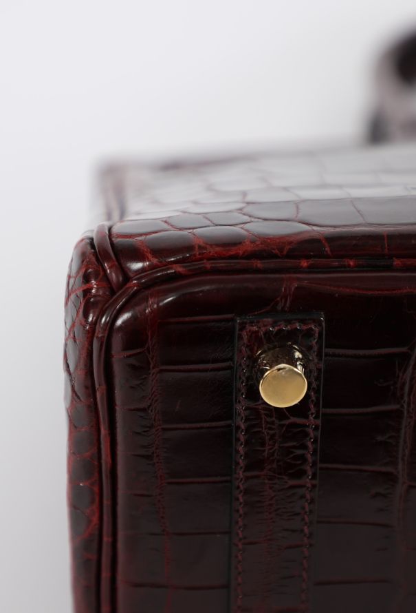 Hermès Exquisite Shiny Bordeaux Niloticus Birkin 30 - 8 Hermès Exquisite Shiny Bordeaux Niloticus Birkin 30 - 8