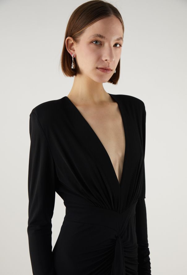 Modern Fine Jewelry 18K White Gold Art Deco Grey Pearl & Diamond Drop Earrings - 6