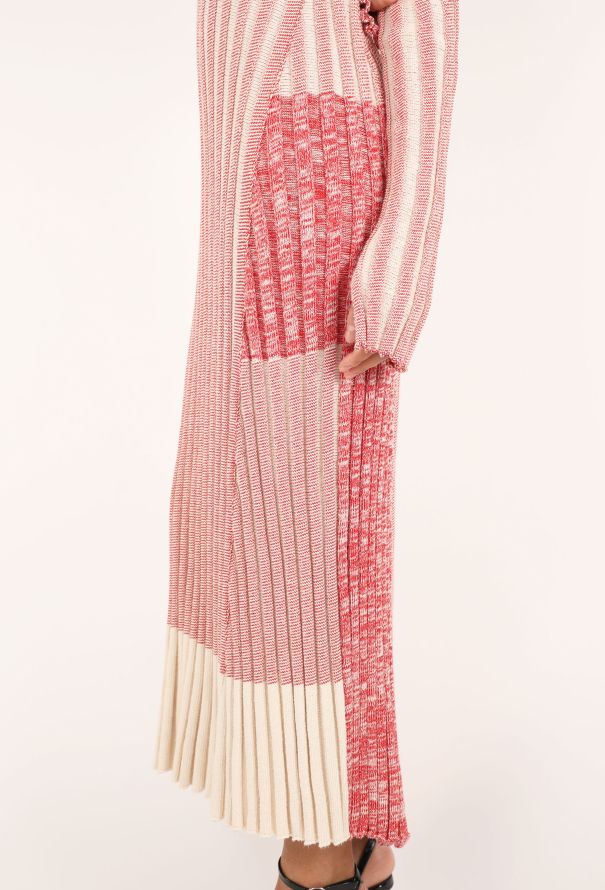 Céline Ribbed Knit Chevron Dress, 2017 - 5