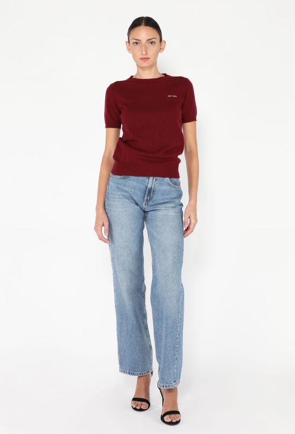 Miu Miu S/S 2025 Burgundy Knit Top - 4