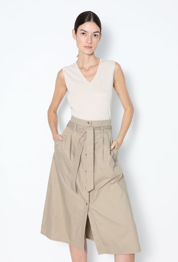 Céline 2019 Belted Triomphe Cargo Skirt - 1