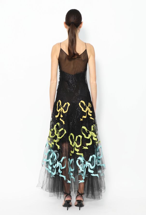 Christian Dior ULTRA RARE F/W 2002 Lace Bow Gown - 6 Christian Dior ULTRA RARE F/W 2002 Lace Bow Gown - 6