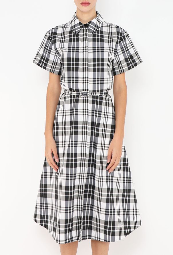 Dior 2024 Plaid Belted Shirt Dress - 3