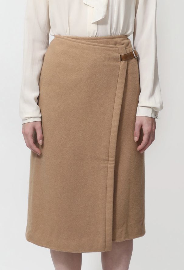 芸能人愛用 Vintage Camel ReSee | Vintage & Authentic | Skirt Wrap ひざ丈スカート