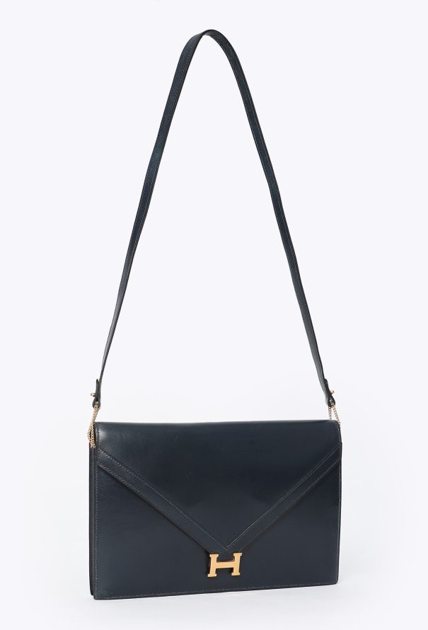 Hermès '70s Navy Box Lydie Bag - 2