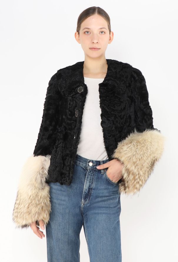 Revillon '90s Astrakhan Coyote Fur Jacket - 1