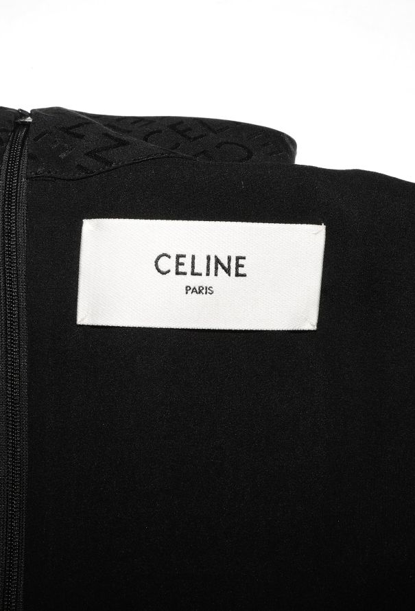 Céline 2022 Monogram Draped Silk Dress - 7 Céline 2022 Monogram Draped Silk Dress - 7