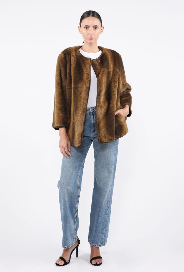 Giorgio Armani Faux Fur Coat, 1990s - 4
