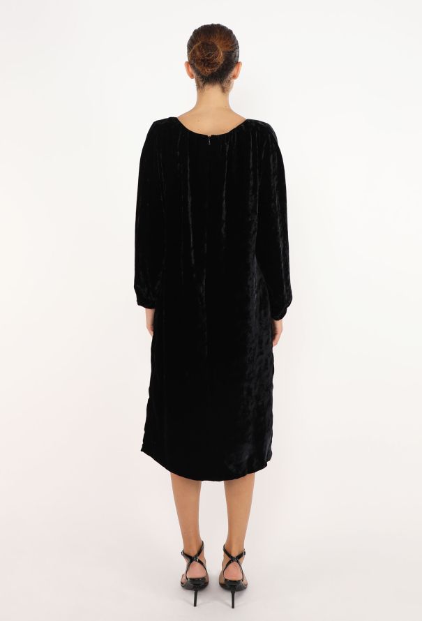 Saint Laurent Vintage Velvet Boat-neck Dress - 4