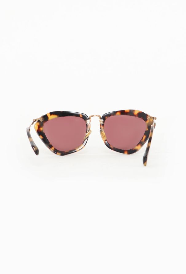 Miu Miu Tortoiseshell Cat-Eye Sunglasses - 4 Miu Miu Tortoiseshell Cat-Eye Sunglasses - 4