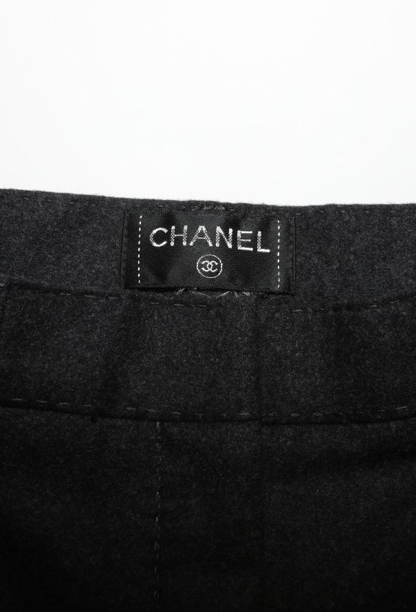 Chanel Anthracite Felted Trousers - 5