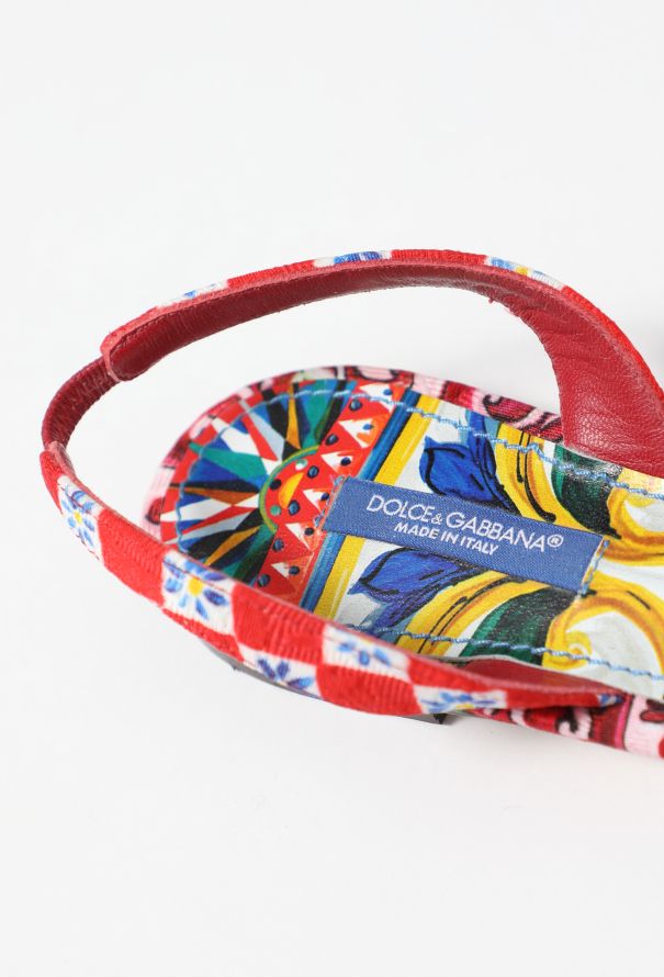 Dolce & Gabbana 2016 'Maiolica' Embellished Slingbacks - 7