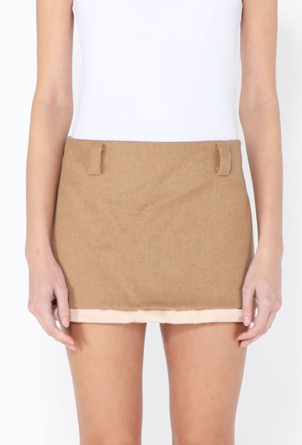 Miu Miu S/S 2022 Camel Mini Skirt - 4