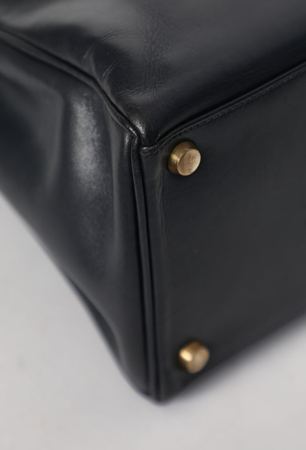 Hermès Vintage Navy Box Kelly Retourné 28, 1963 - 14