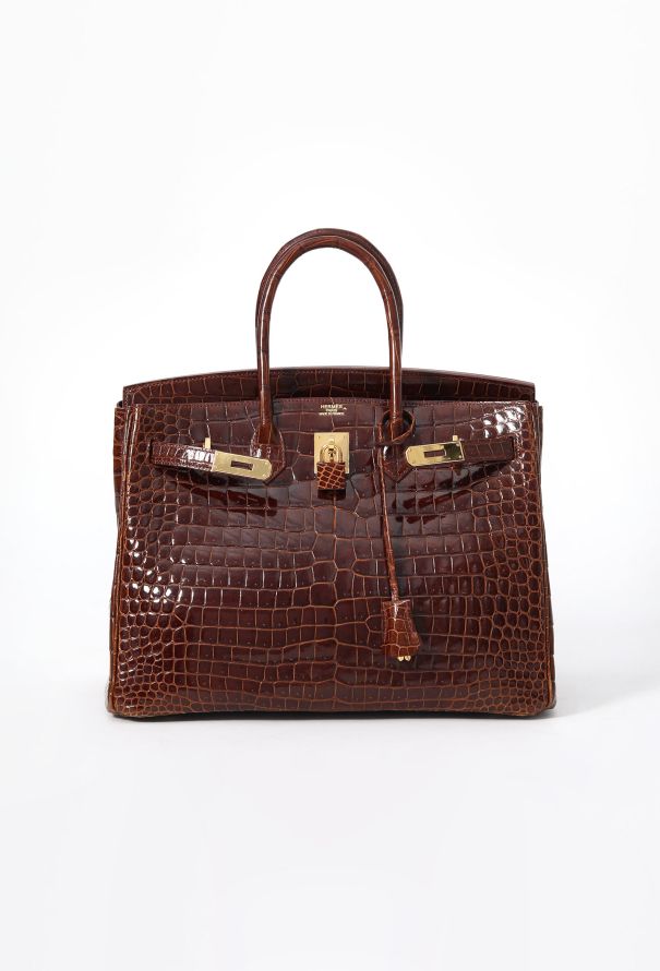 Miel Shiny Porosus Birkin 35 Authentic Vintage ReSee