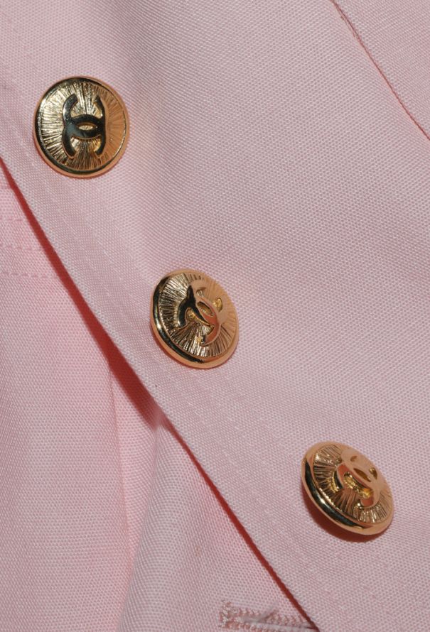Chanel Collarless 'CC' Cotton Ensemble, S/S 1991 - 10
