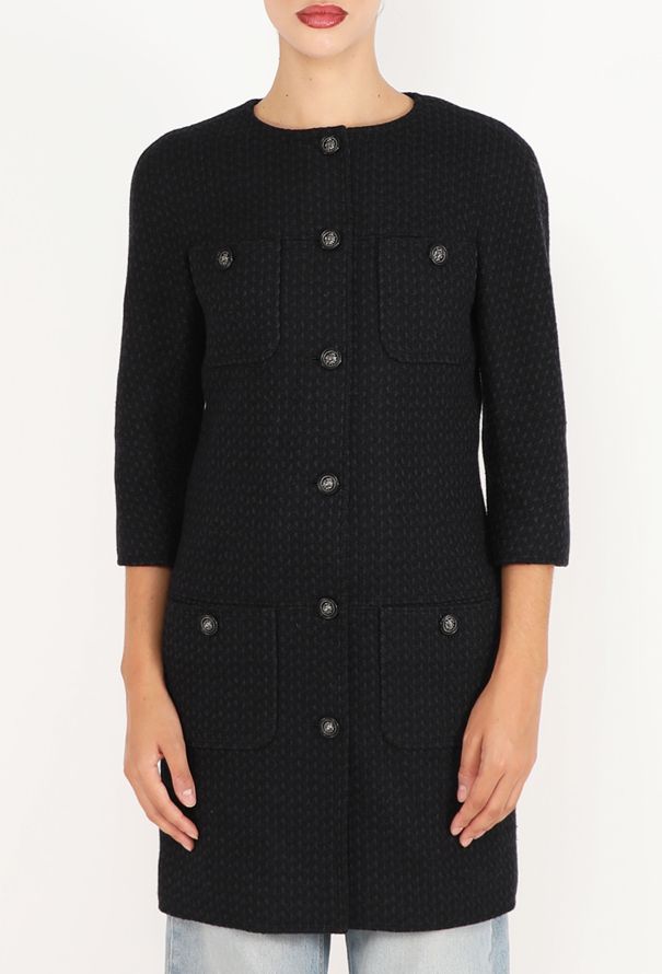 Chanel Collarless Tweed Coat, 2014 - 1