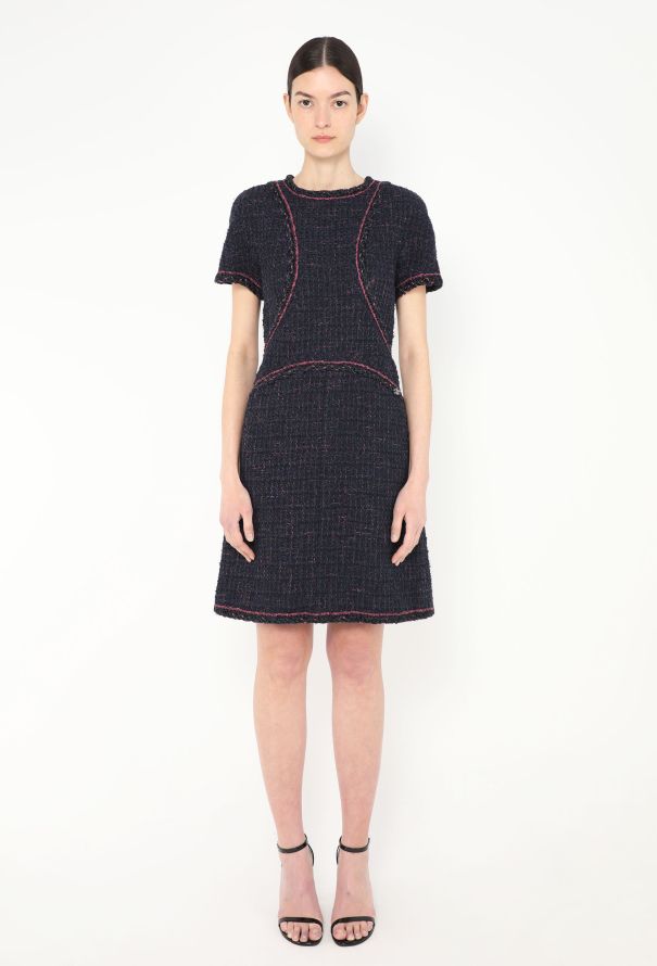 Chanel Iridescent Braided Tweed Dress - 3
