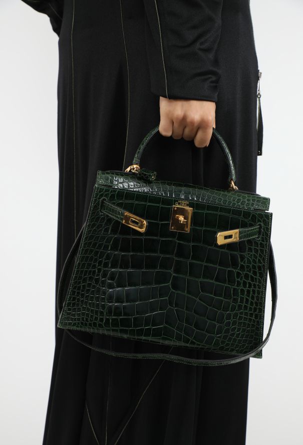 Hermès Vert Émeraude Alligator Kelly Sellier 28, 1992 - 2