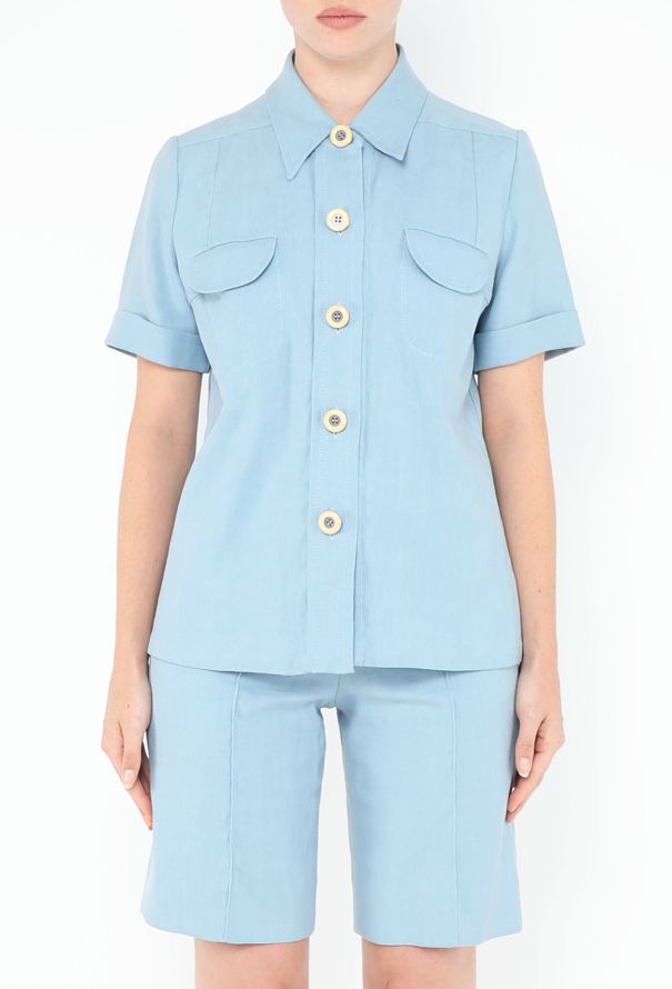 Chloé 2007 Linen Shorts Ensemble - 3