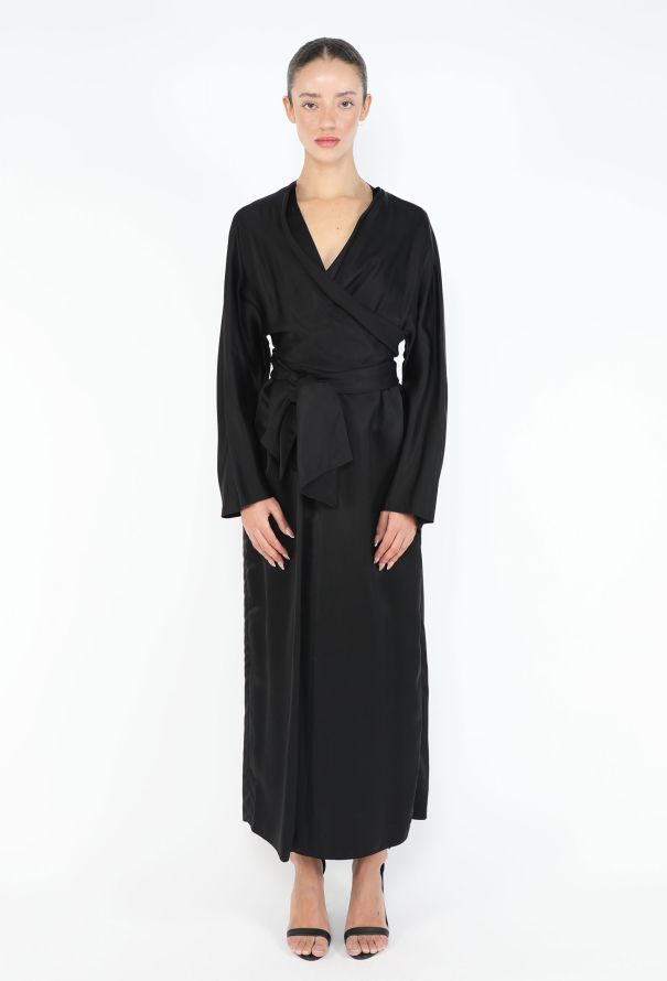 The Row Black Draped Maxi Dress - 3