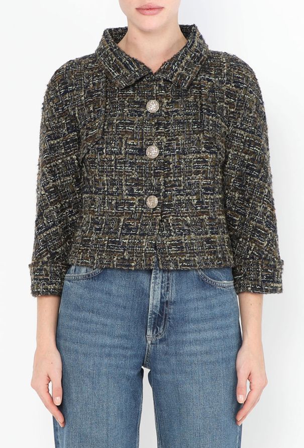 Chanel 2018 Tweed Cropped Jacket - 1