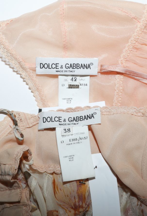 Dolce & Gabbana Layered Chiffon Bustier Dress, 1990s - 6