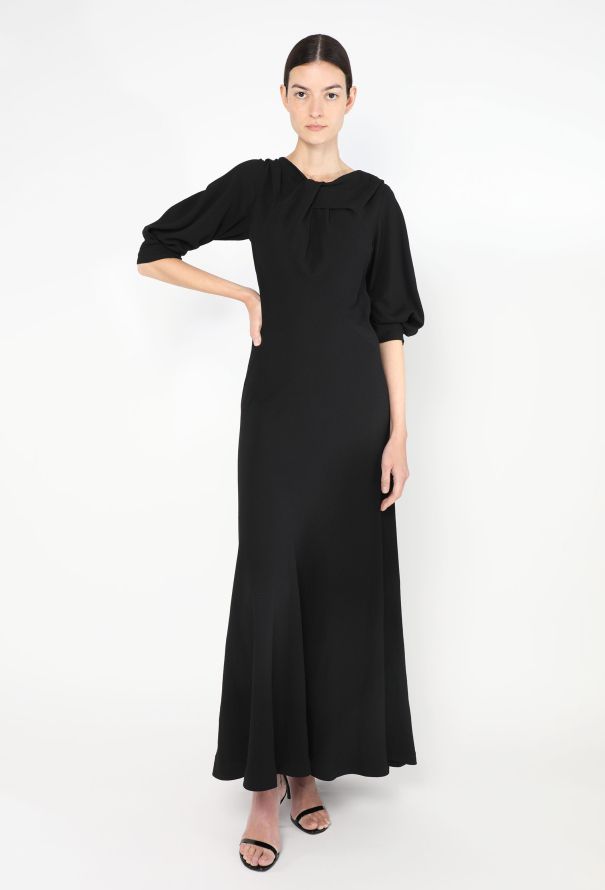 1930s Gathered Crêpe Bias Dress - 1