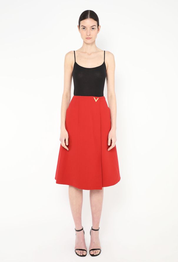 Valentino 2019 Flared Wrap Skirt - 3