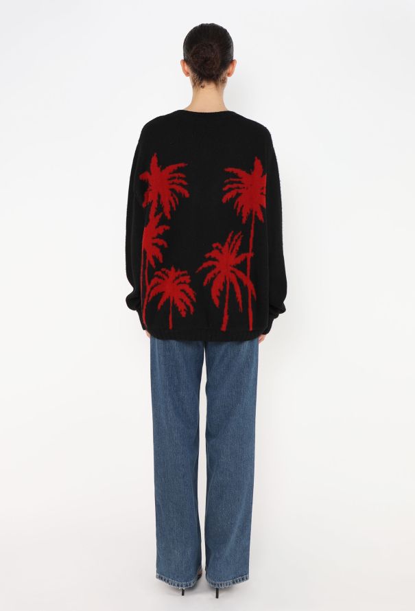 The Elder Statesman Palm Cashmere Sweater - 1