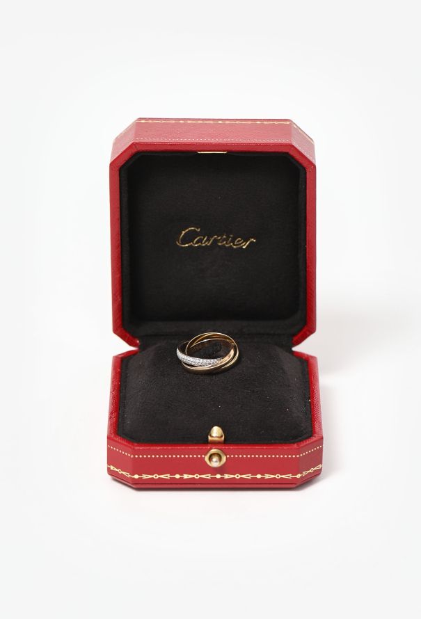 Cartier 18k Gold & Diamond Trinity Ring - 2