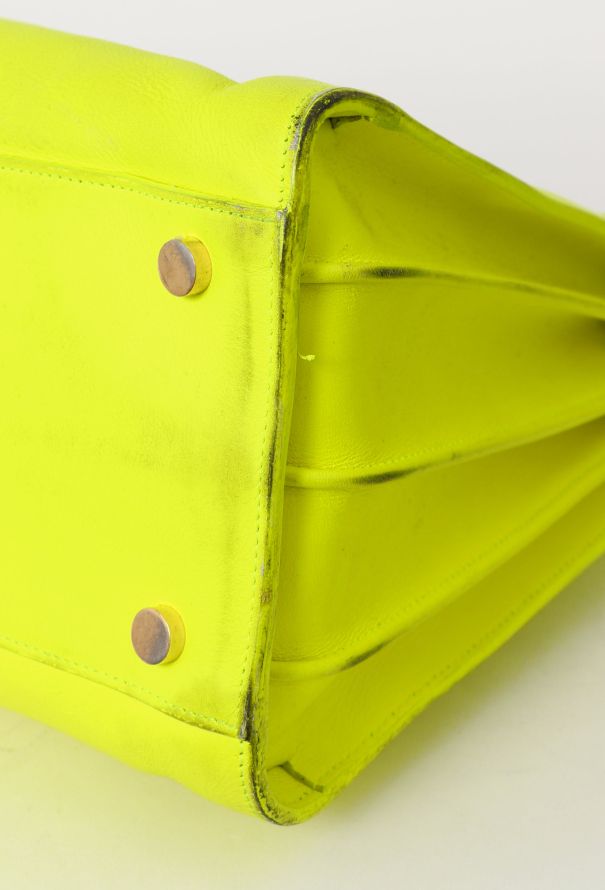 Saint Laurent Neon Yellow Small Sac de Jour - 10