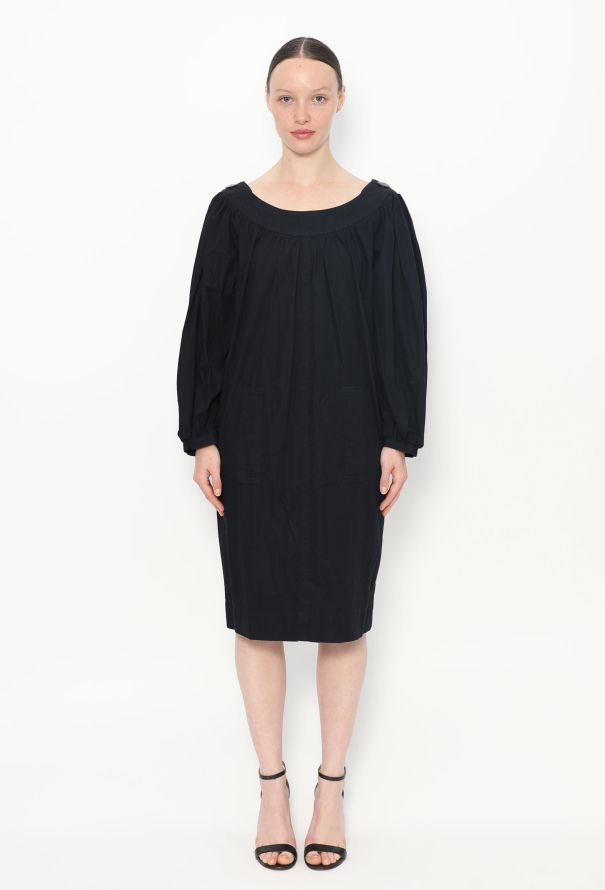 Saint Laurent 1989 Boat-Neck Cotton Dress - 2 Saint Laurent 1989 Boat-Neck Cotton Dress - 2